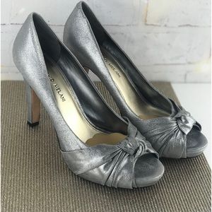Antonio Melanie leather silver sz10 heels